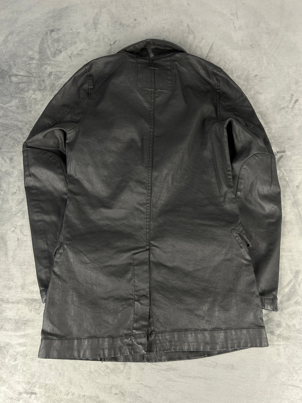 Cappotto G-Star RAW nero in cotone cerato – Uomo Taglia L