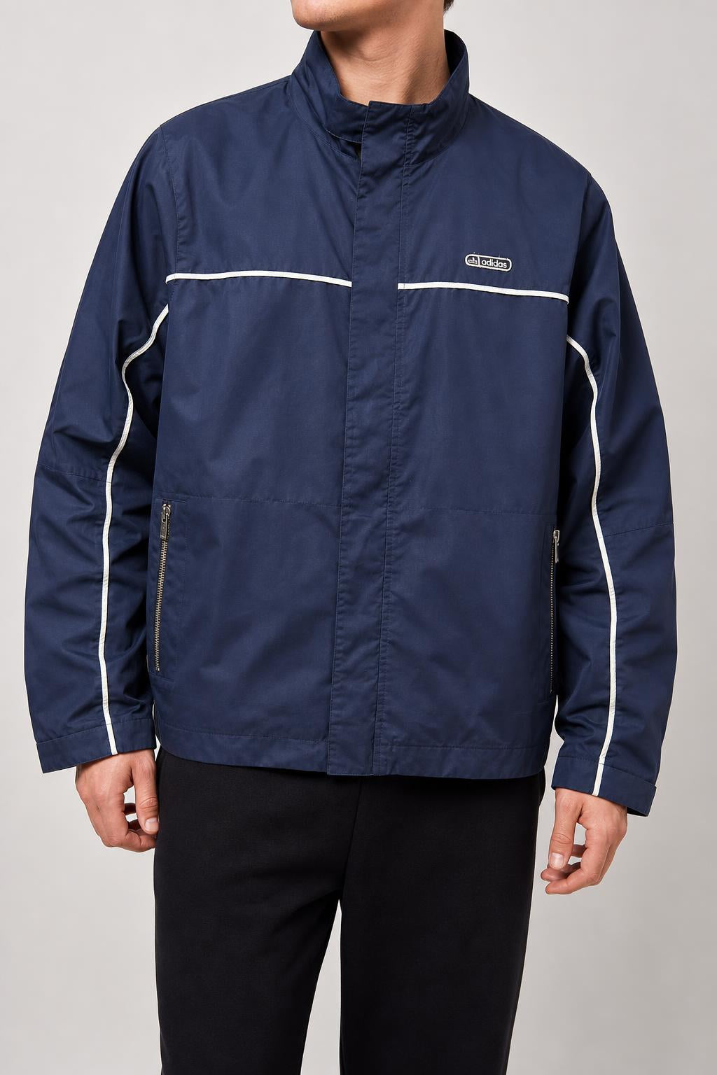 Giacca a vento Adidas vintage blu navy – Uomo Taglia L