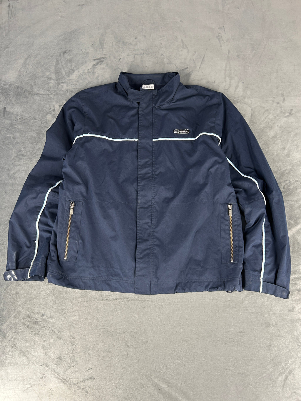 Giacca a vento Adidas vintage blu navy – Uomo Taglia L