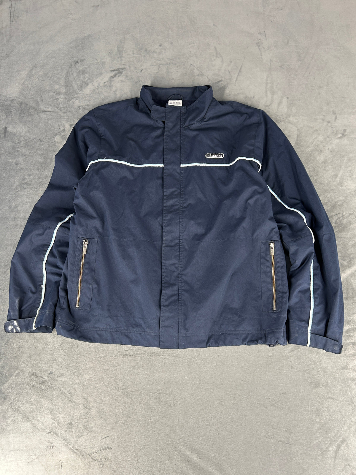 Giacca a vento Adidas vintage blu navy – Uomo Taglia L