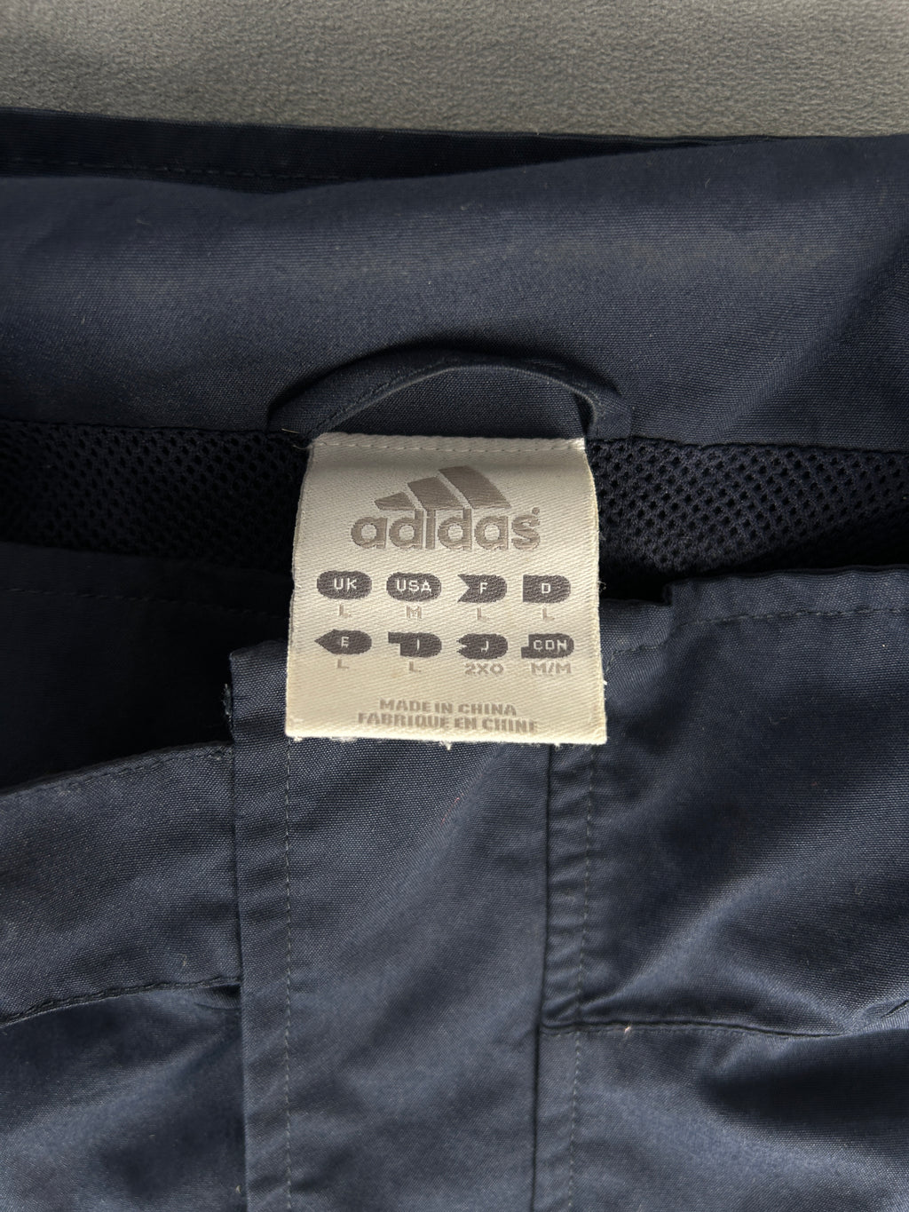 Giacca a vento Adidas vintage blu navy – Uomo Taglia L