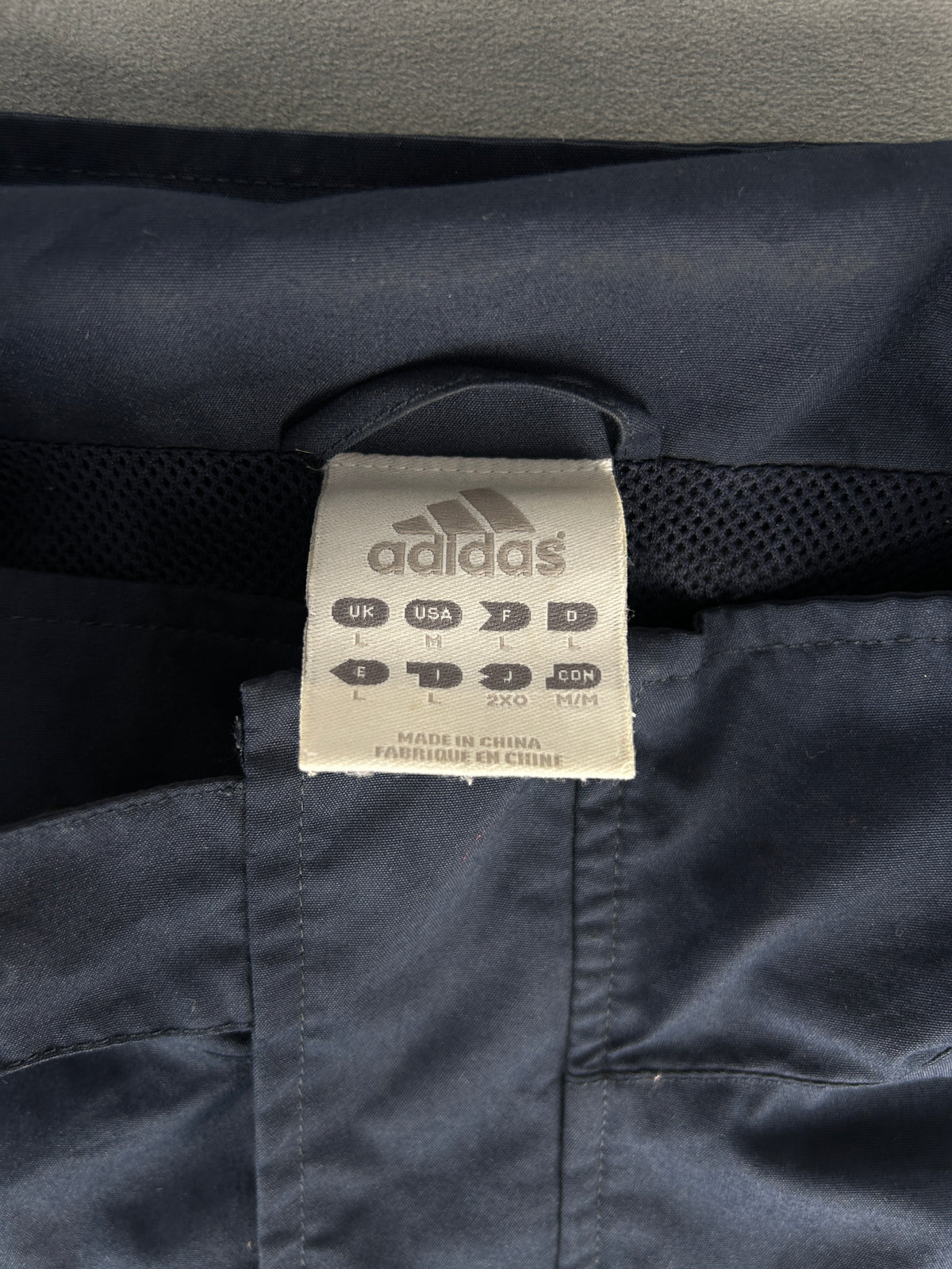 Giacca a vento Adidas vintage blu navy – Uomo Taglia L