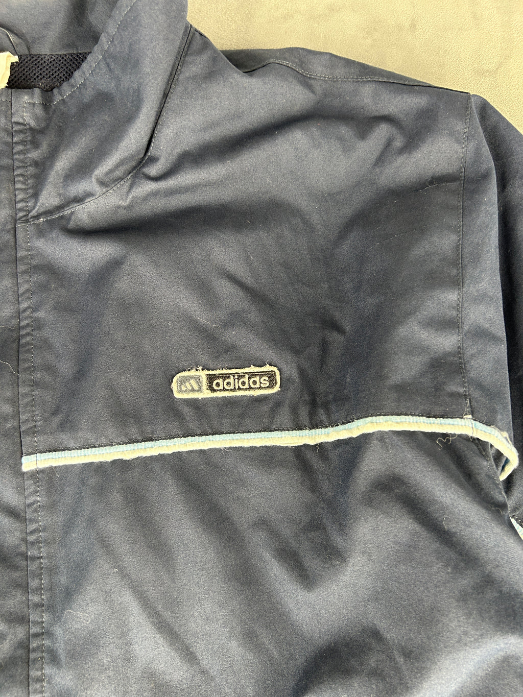 Giacca a vento Adidas vintage blu navy – Uomo Taglia L