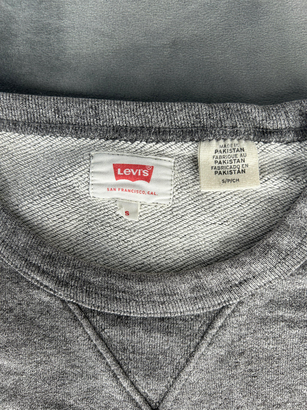 Felpa girocollo Levi's grigia con logo – Uomo Taglia L