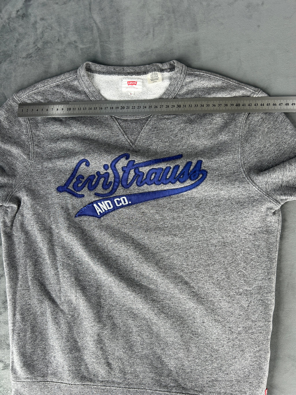 Felpa girocollo Levi's grigia con logo – Uomo Taglia L
