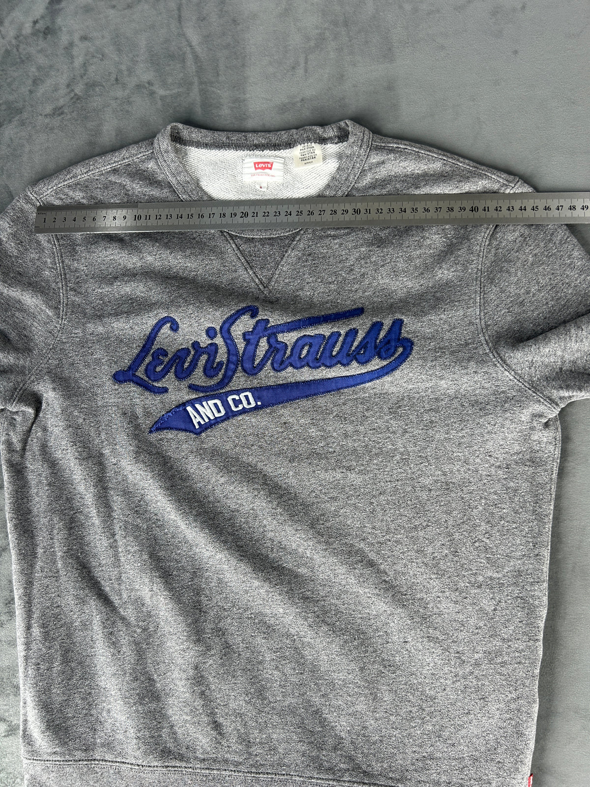 Felpa girocollo Levi's grigia con logo – Uomo Taglia L