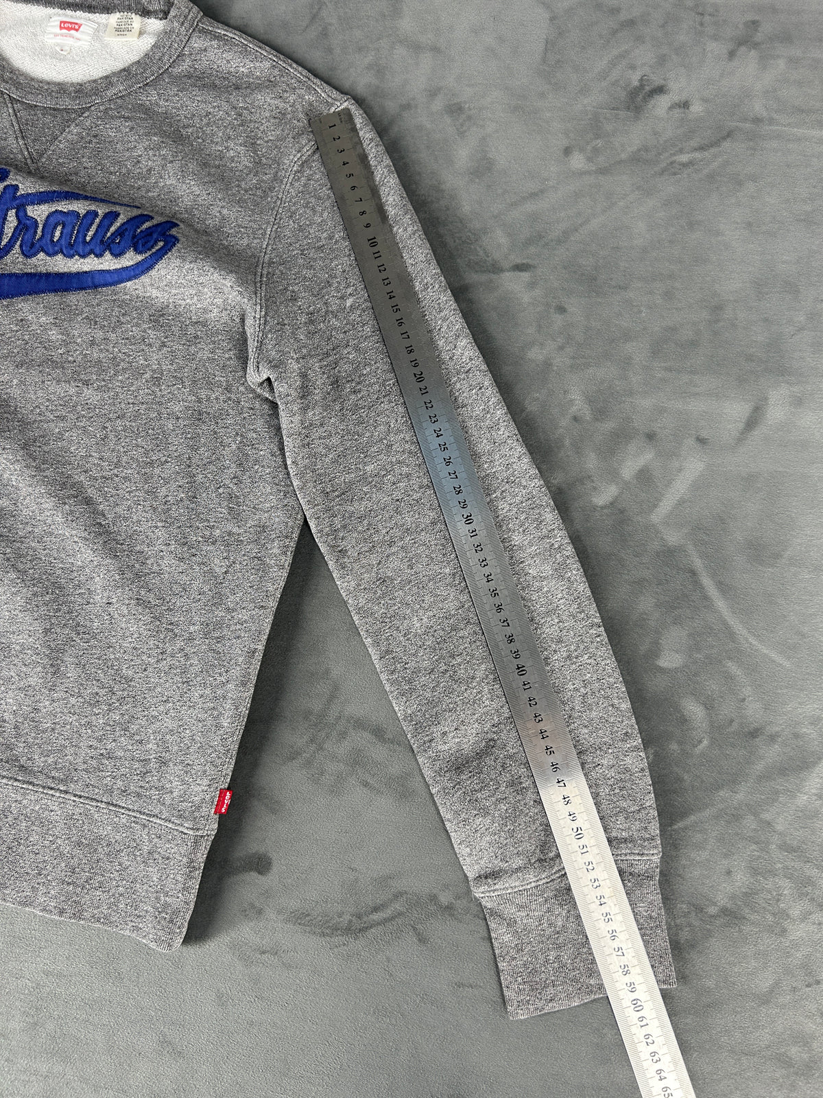 Felpa girocollo Levi's grigia con logo – Uomo Taglia L