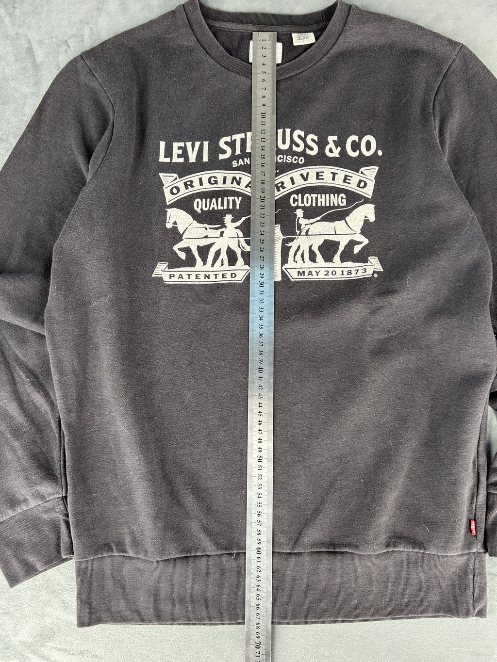 Felpa girocollo Levi's nera stampa logo vintage – Uomo Taglia L