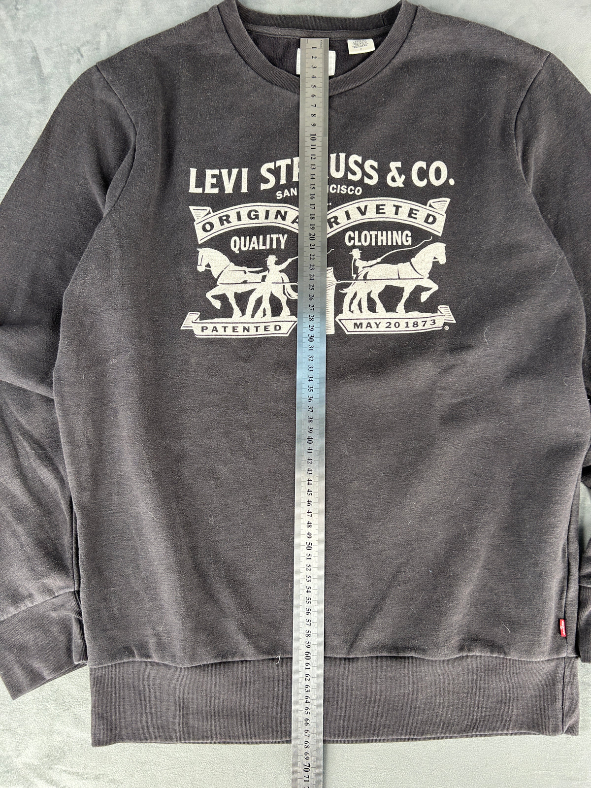 Felpa girocollo Levi's nera stampa logo vintage – Uomo Taglia L