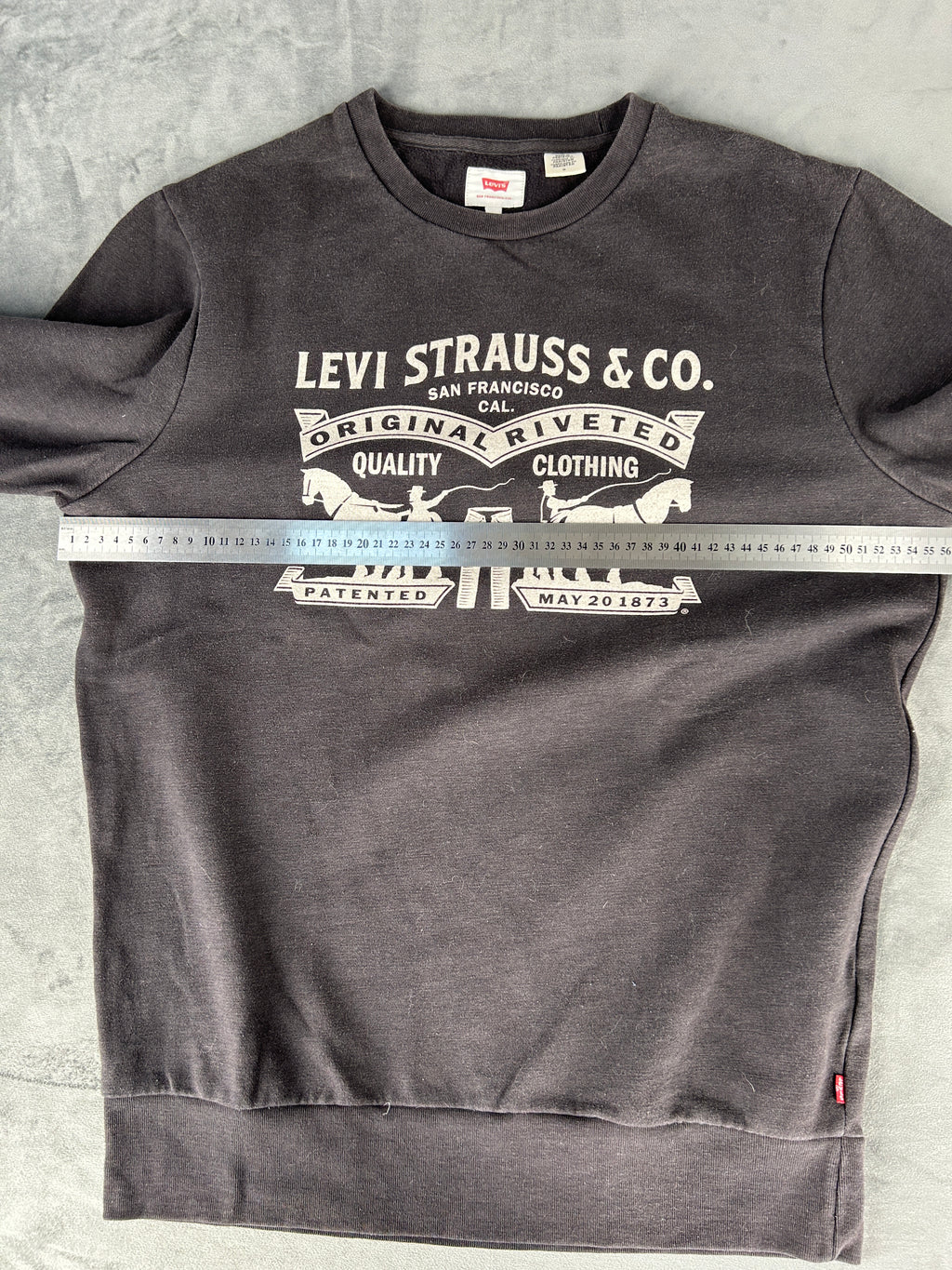 Felpa girocollo Levi's nera stampa logo vintage – Uomo Taglia L