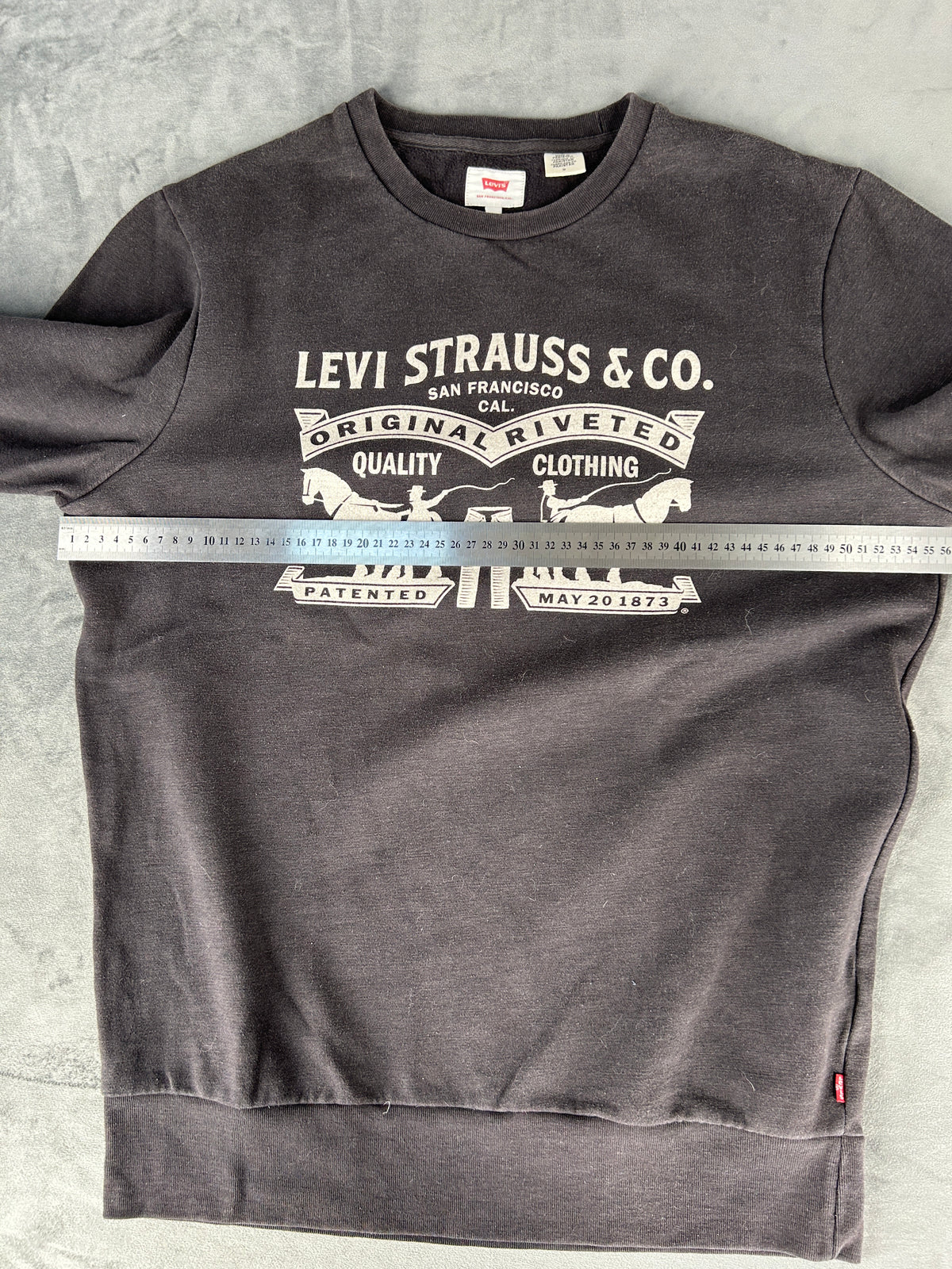Felpa girocollo Levi's nera stampa logo vintage – Uomo Taglia L