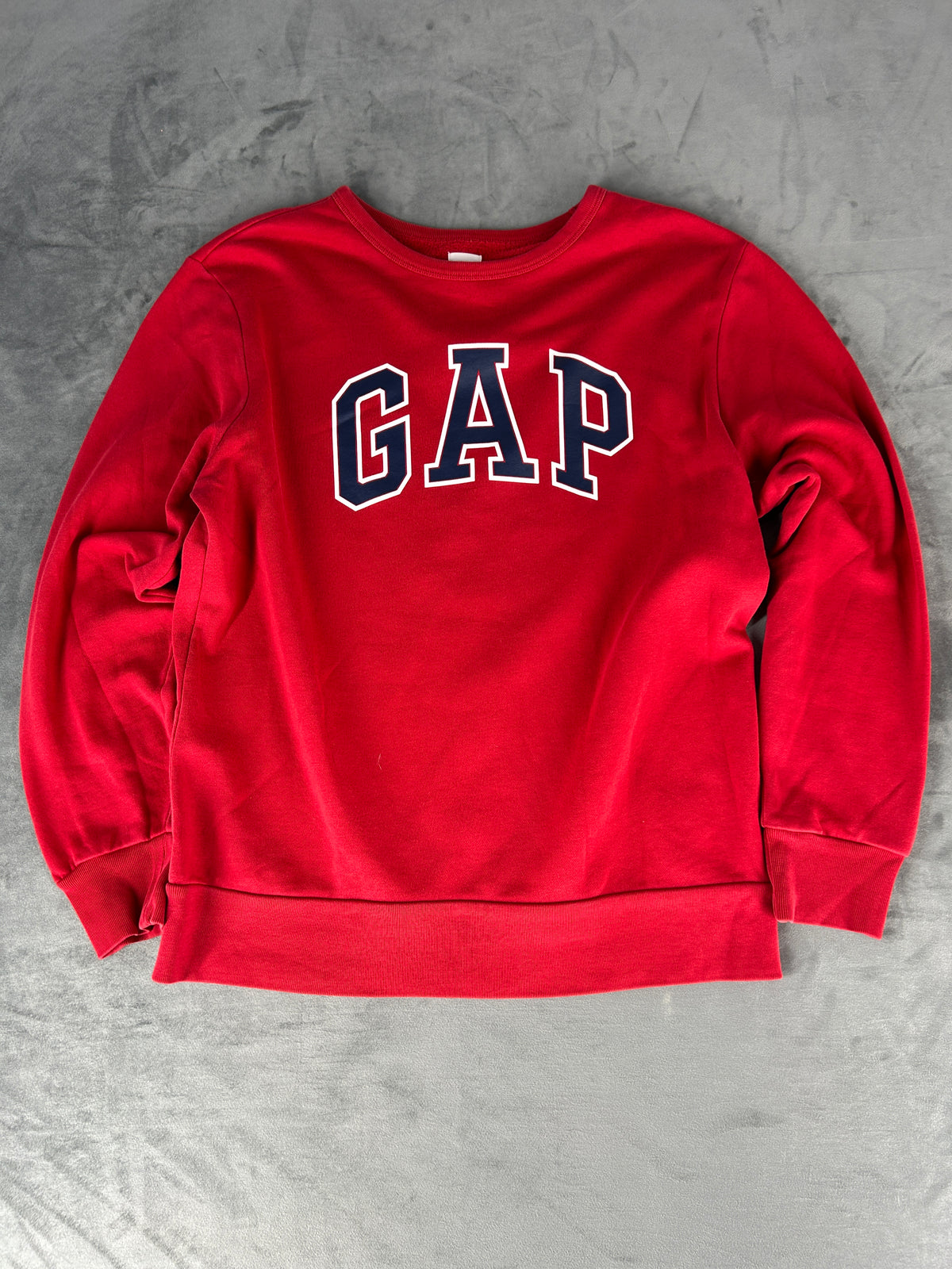 Felpa girocollo Gap rossa con logo – Uomo Taglia L