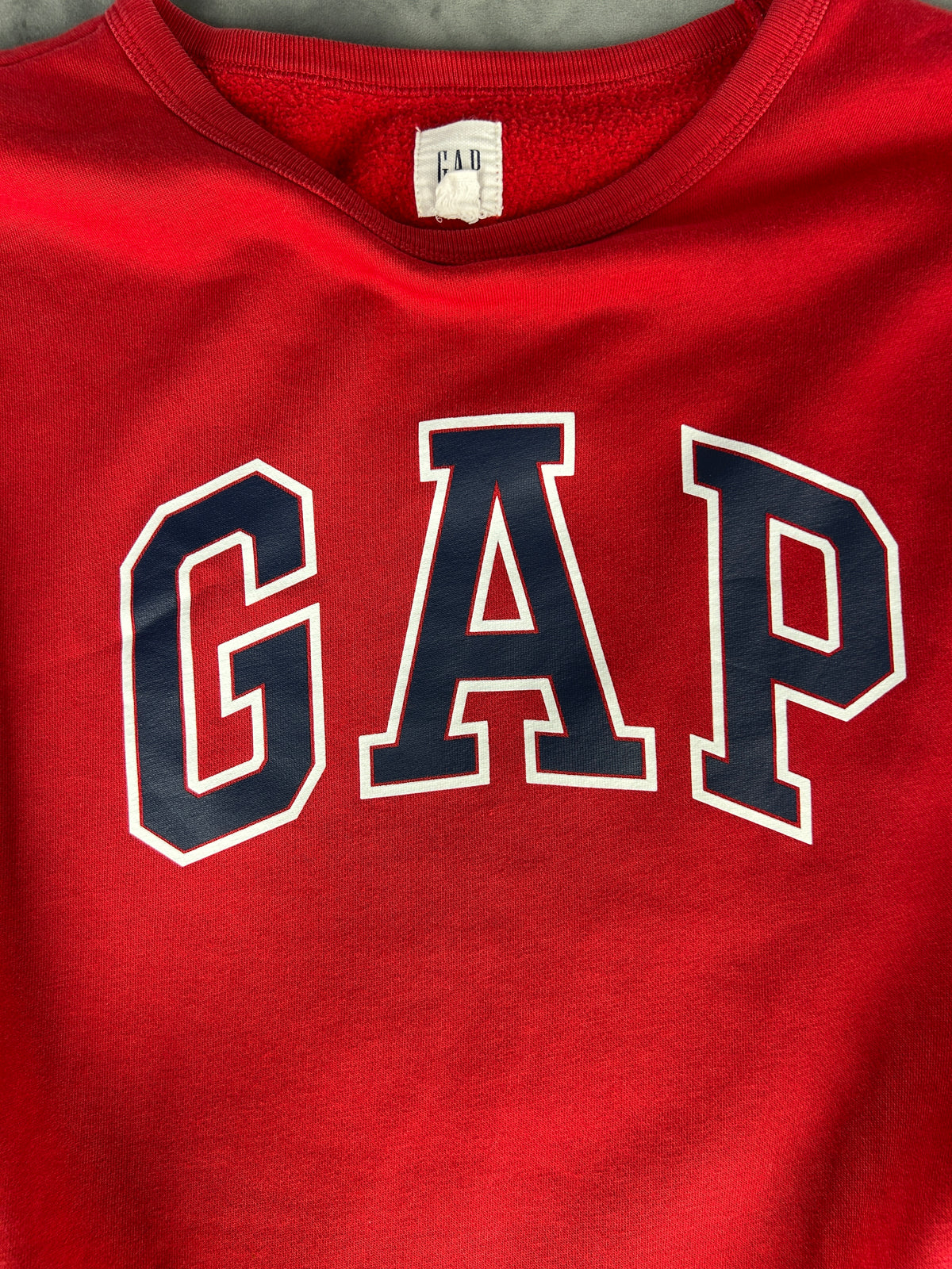Felpa girocollo Gap rossa con logo – Uomo Taglia L
