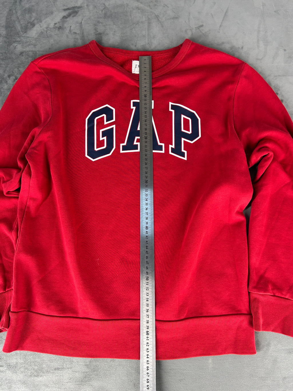 Felpa girocollo Gap rossa con logo – Uomo Taglia L