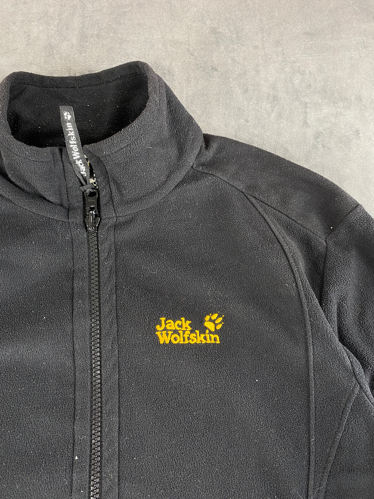 Felpa in pile Jack Wolfskin nera full-zip – Donna Taglia XL