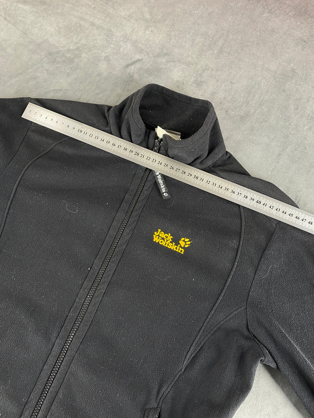 Felpa in pile Jack Wolfskin nera full-zip – Donna Taglia XL