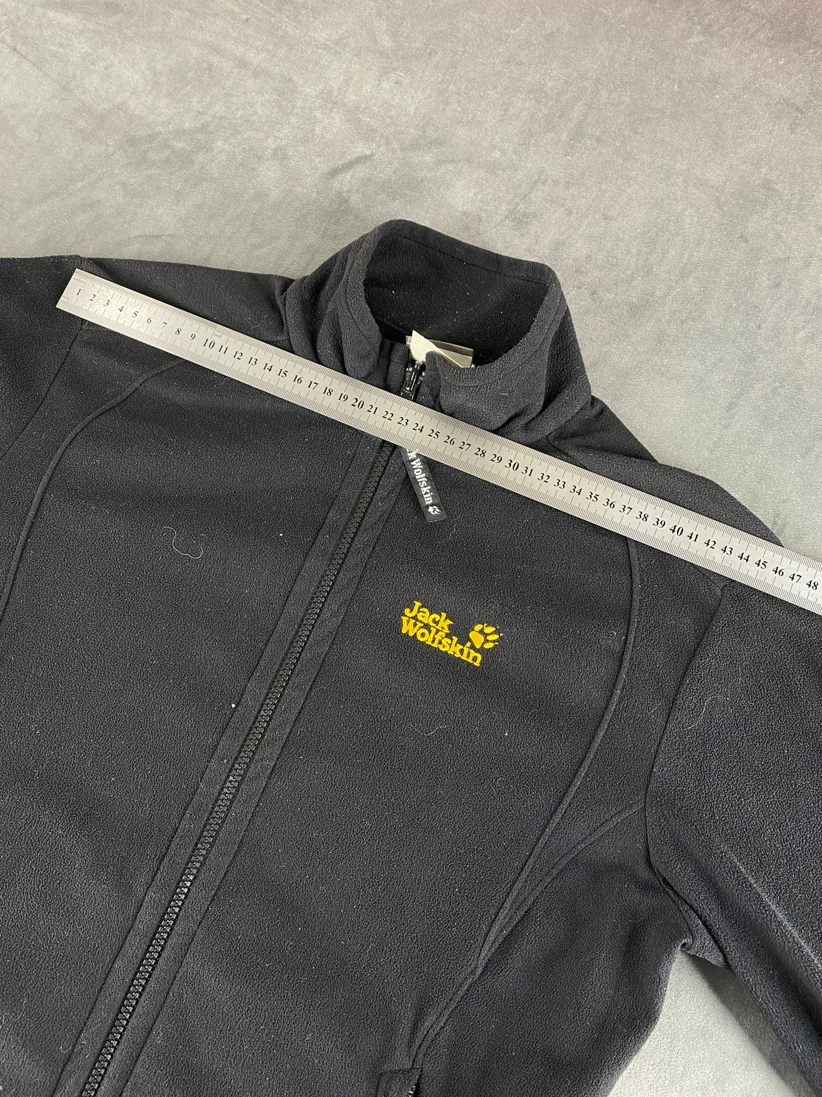 Felpa in pile Jack Wolfskin nera full-zip – Donna Taglia XL