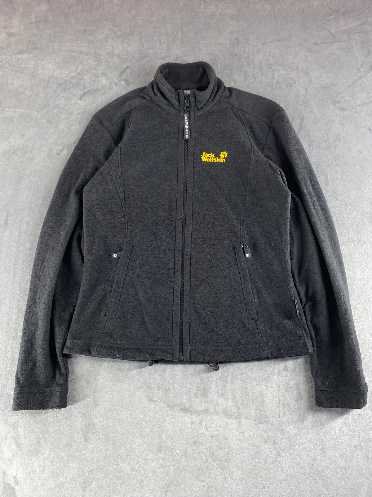 Felpa in pile Jack Wolfskin nera full-zip – Donna Taglia S