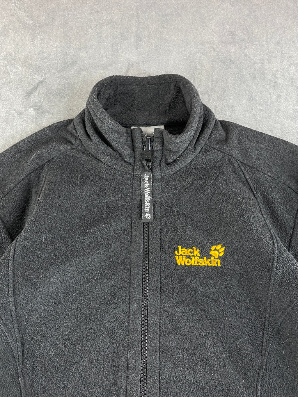Felpa in pile Jack Wolfskin nera full-zip – Donna Taglia S