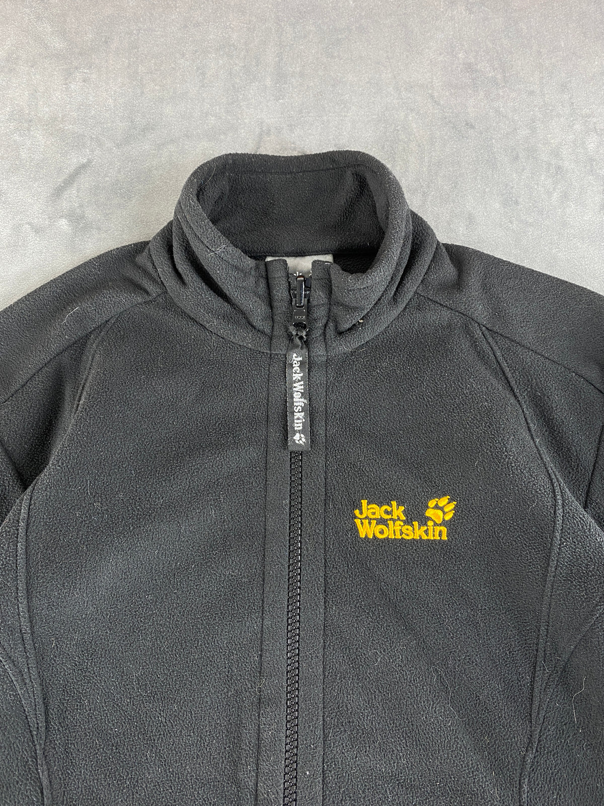 Felpa in pile Jack Wolfskin nera full-zip – Donna Taglia S