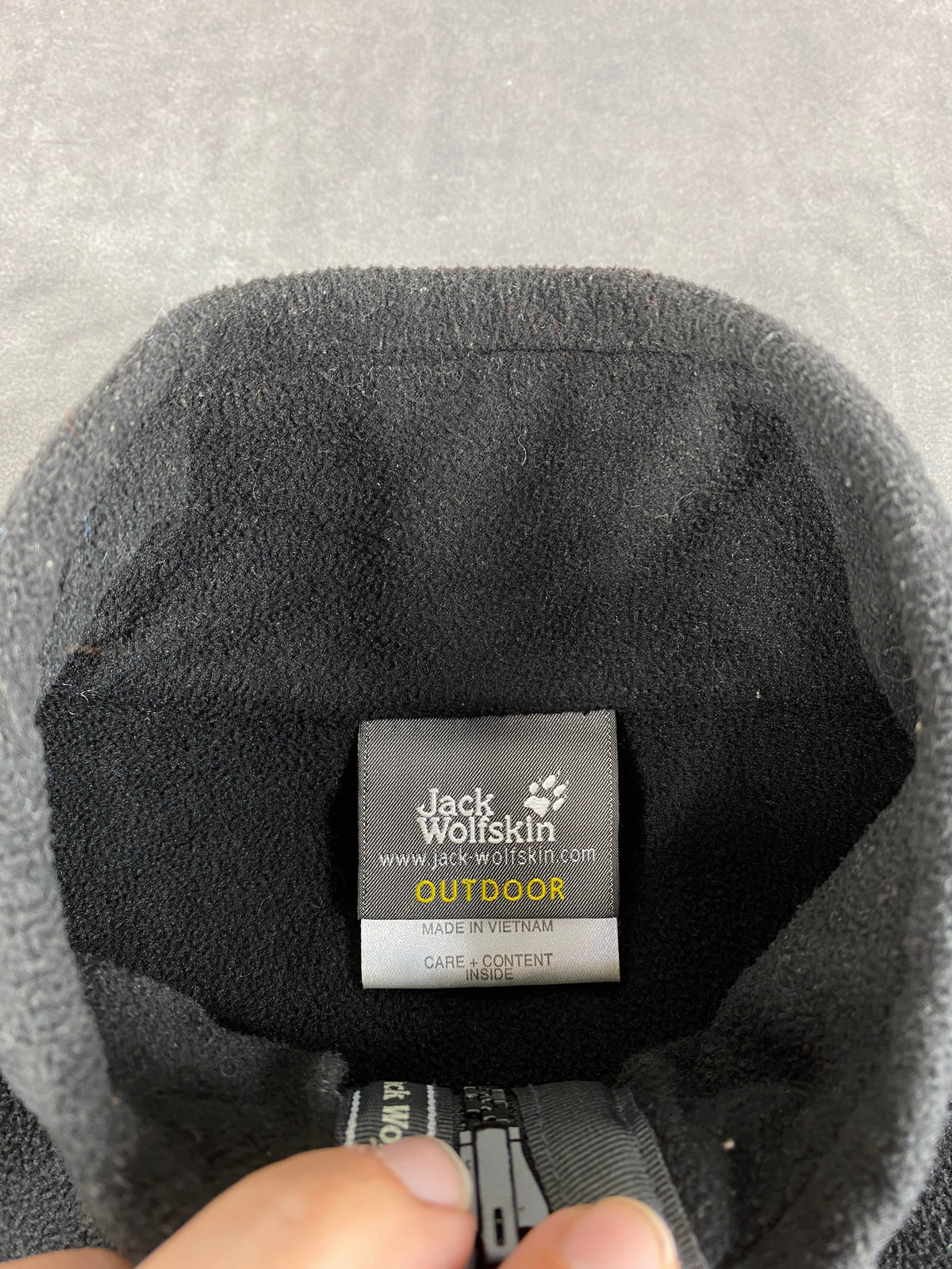 Felpa in pile Jack Wolfskin nera full-zip – Donna Taglia S