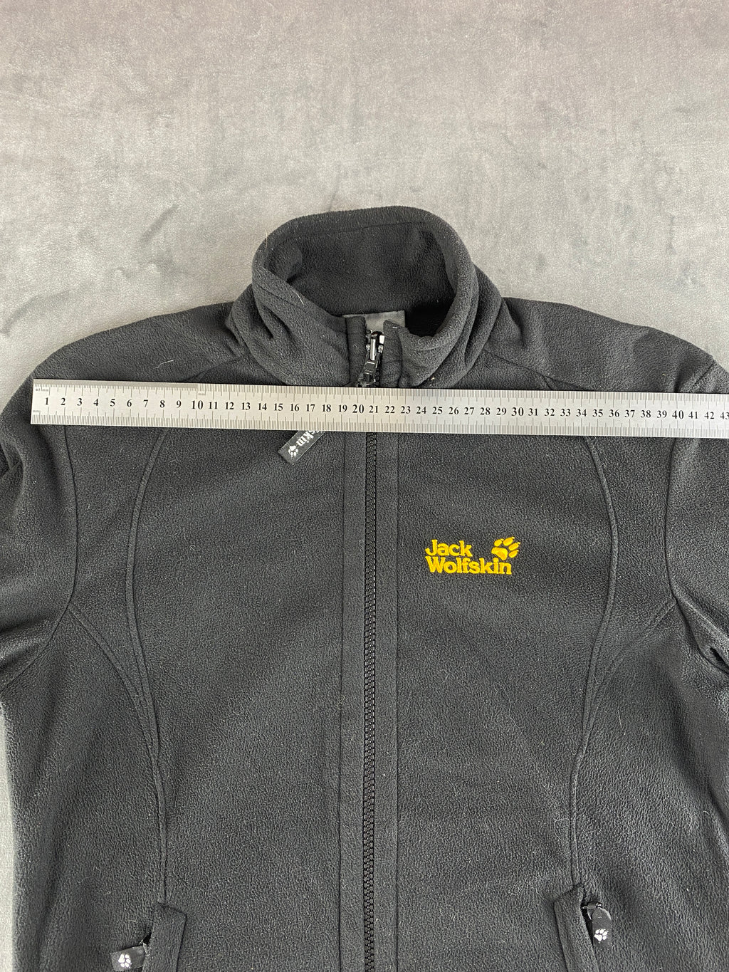 Felpa in pile Jack Wolfskin nera full-zip – Donna Taglia S