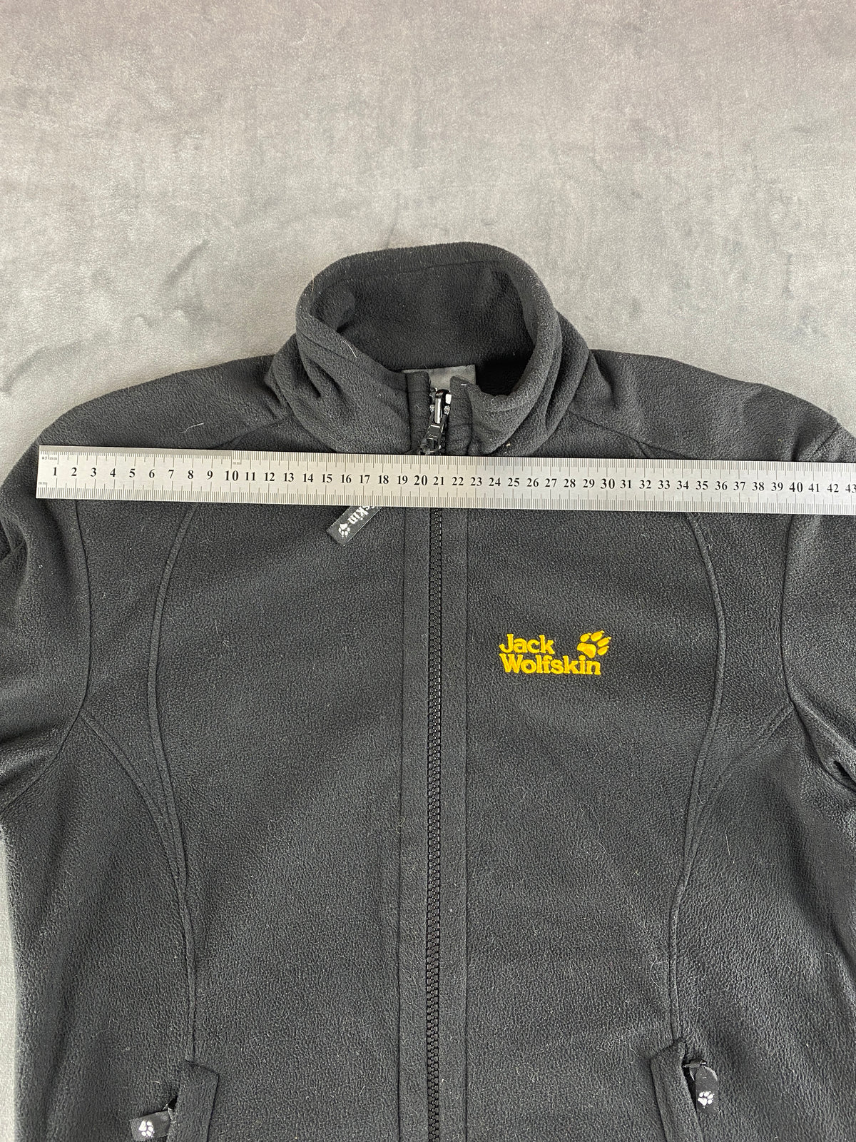 Felpa in pile Jack Wolfskin nera full-zip – Donna Taglia S
