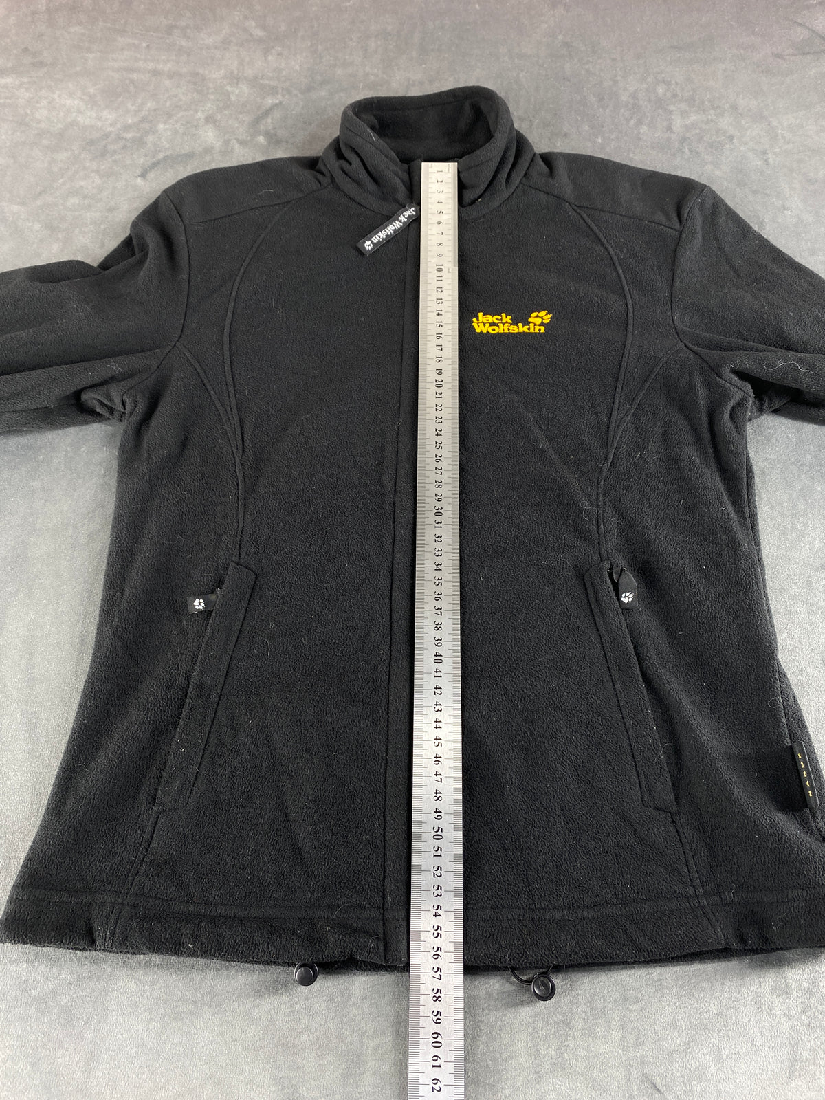 Felpa in pile Jack Wolfskin nera full-zip – Donna Taglia S