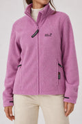 Felpa in pile Jack Wolfskin Polartec lilla full-zip – Donna Taglia M