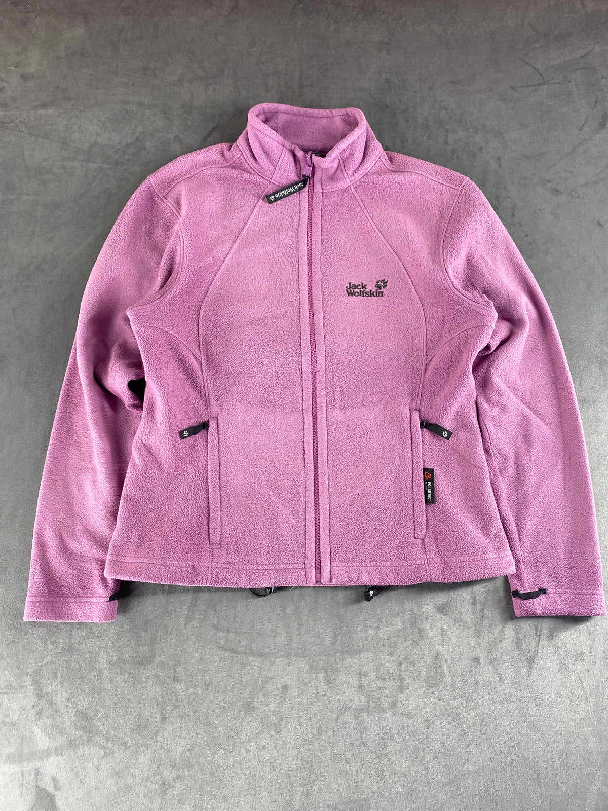 Felpa in pile Jack Wolfskin Polartec lilla full-zip – Donna Taglia M