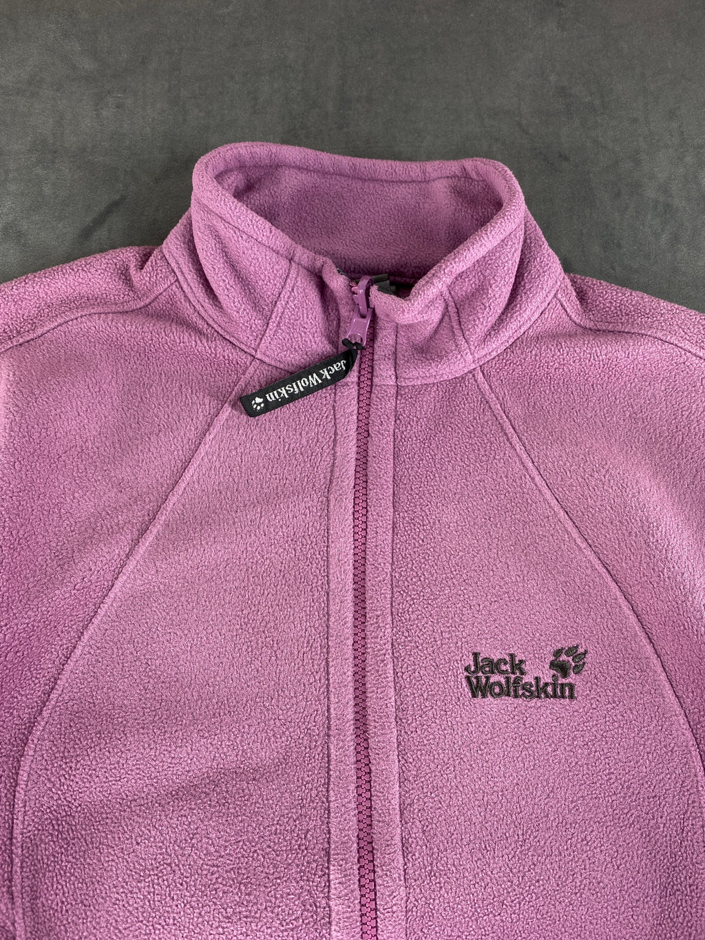 Felpa in pile Jack Wolfskin Polartec lilla full-zip – Donna Taglia M