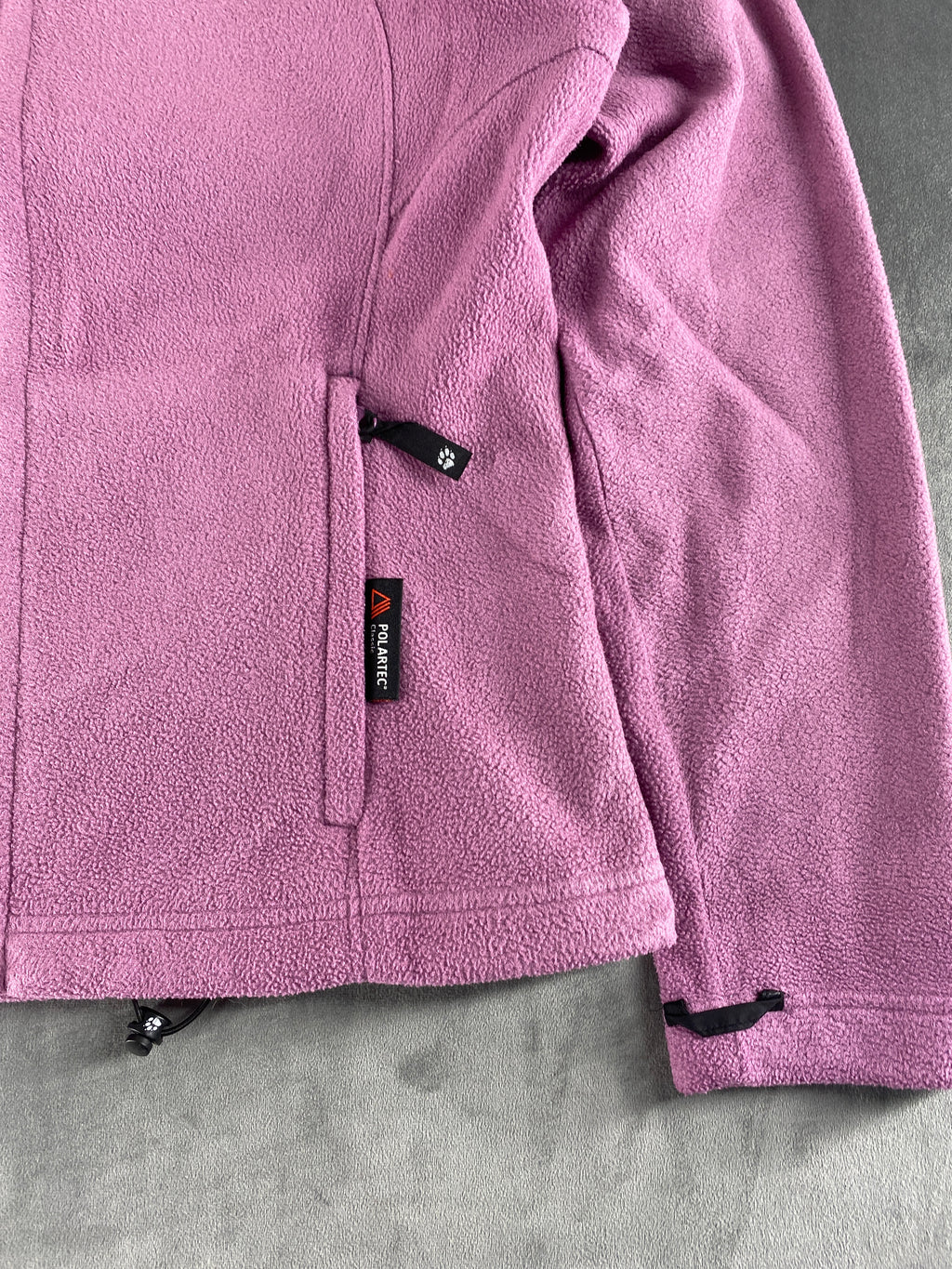 Felpa in pile Jack Wolfskin Polartec lilla full-zip – Donna Taglia M