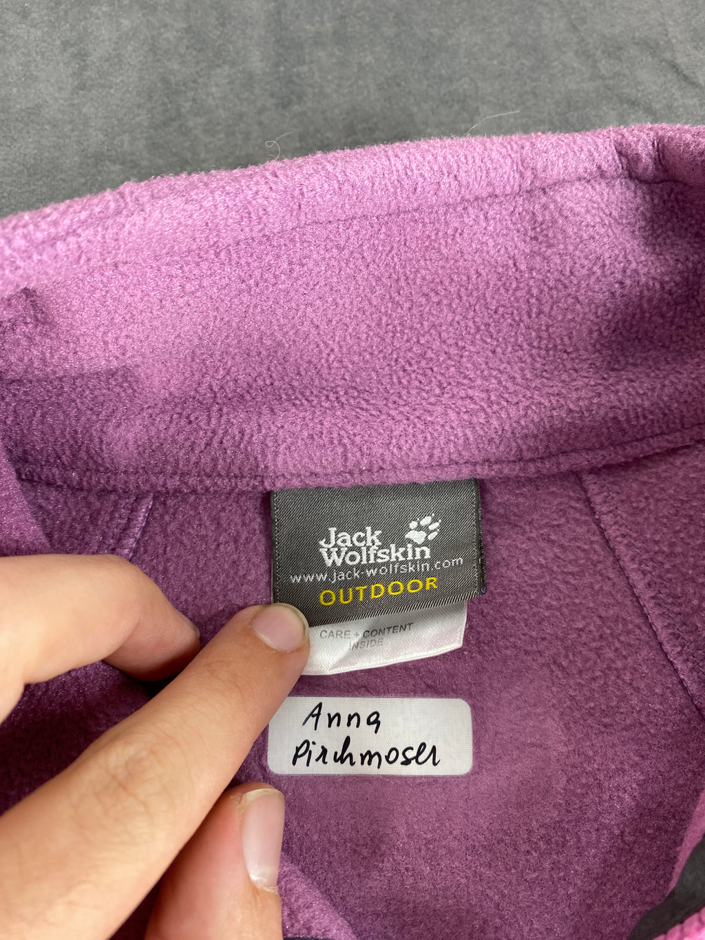 Felpa in pile Jack Wolfskin Polartec lilla full-zip – Donna Taglia M