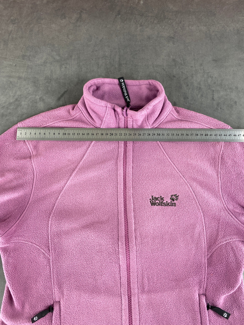 Felpa in pile Jack Wolfskin Polartec lilla full-zip – Donna Taglia M