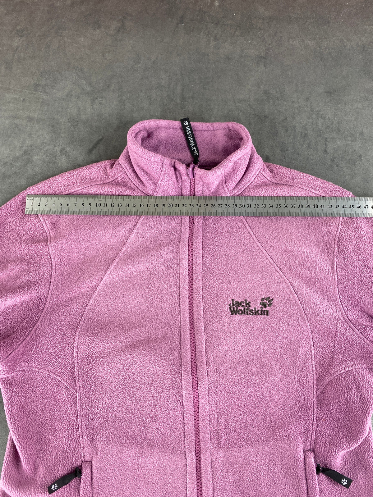 Felpa in pile Jack Wolfskin Polartec lilla full-zip – Donna Taglia M