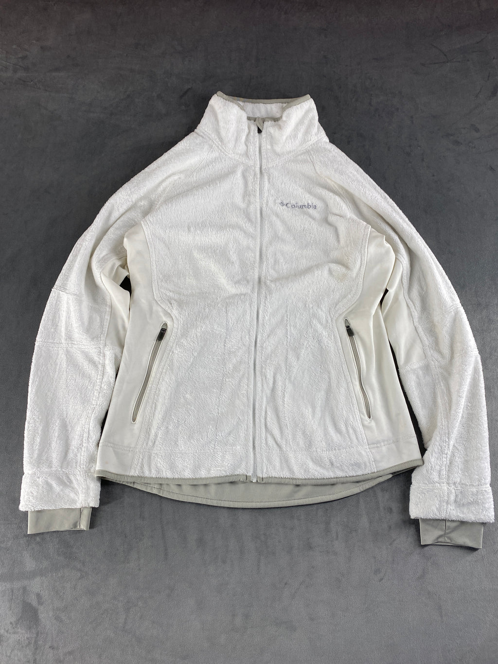 Felpa in pile Columbia panna full-zip – Donna Taglia M