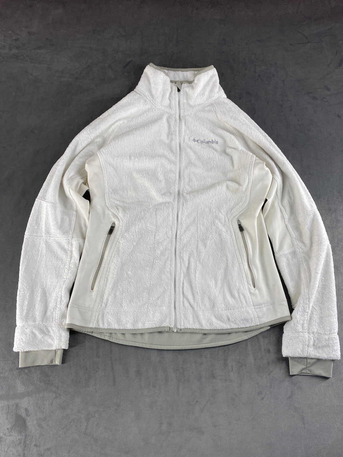Felpa in pile Columbia panna full-zip – Donna Taglia M