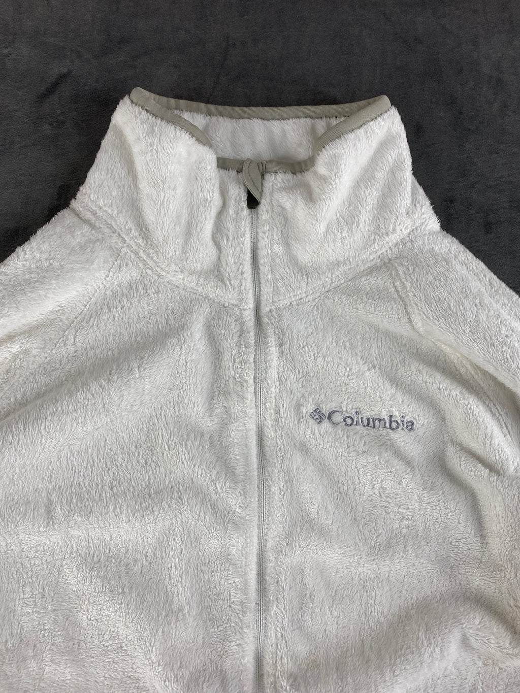 Felpa in pile Columbia panna full-zip – Donna Taglia M