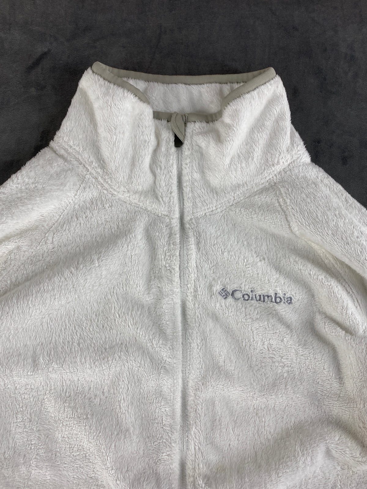 Felpa in pile Columbia panna full-zip – Donna Taglia M