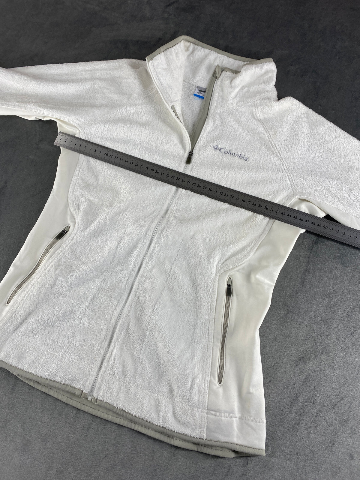 Felpa in pile Columbia panna full-zip – Donna Taglia M