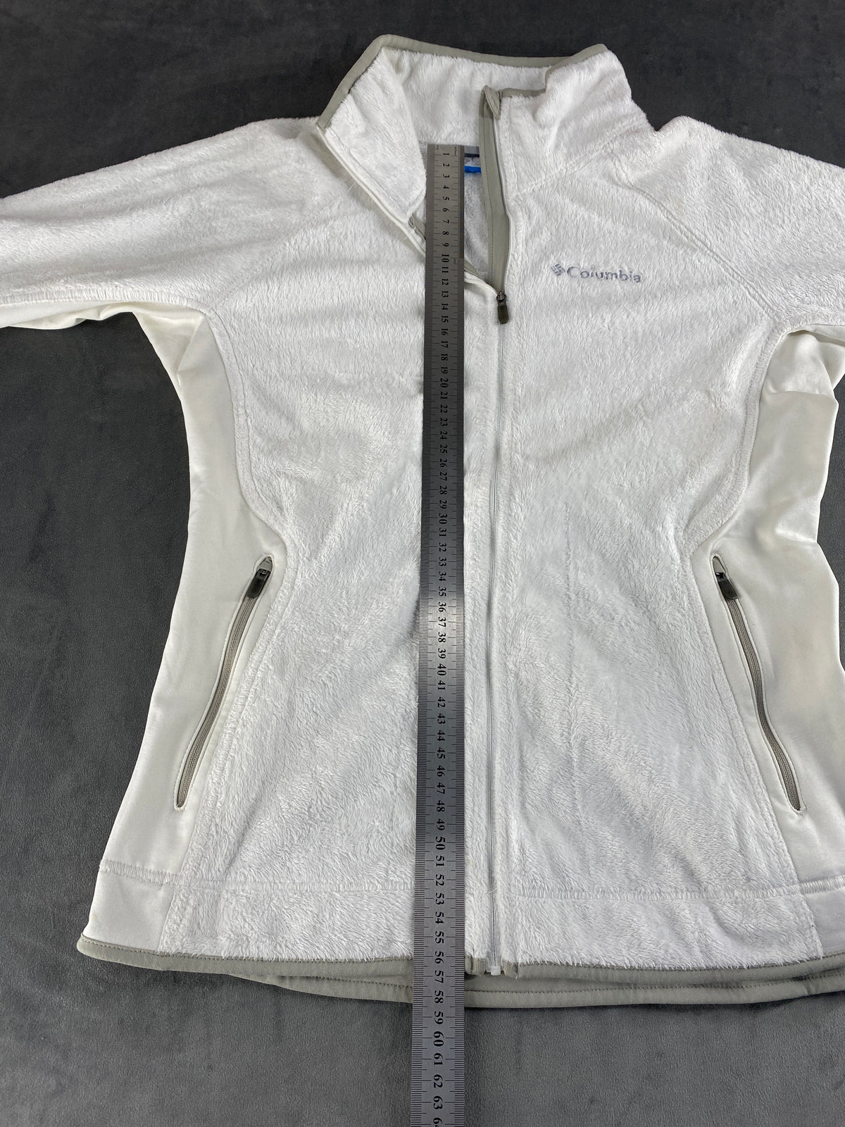 Felpa in pile Columbia panna full-zip – Donna Taglia M