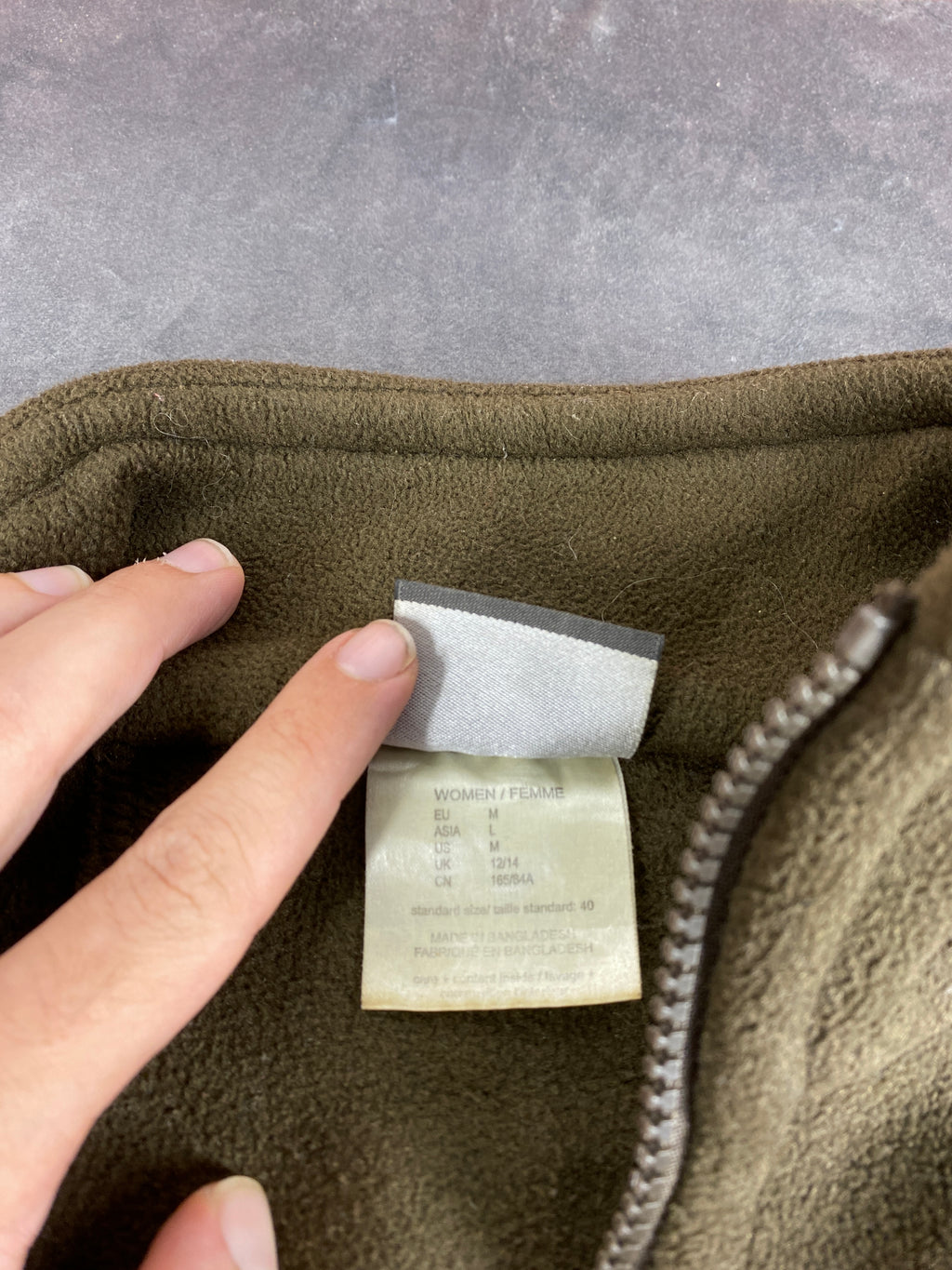 Giacca lunga in pile Jack Wolfskin verde militare – Donna Taglia M