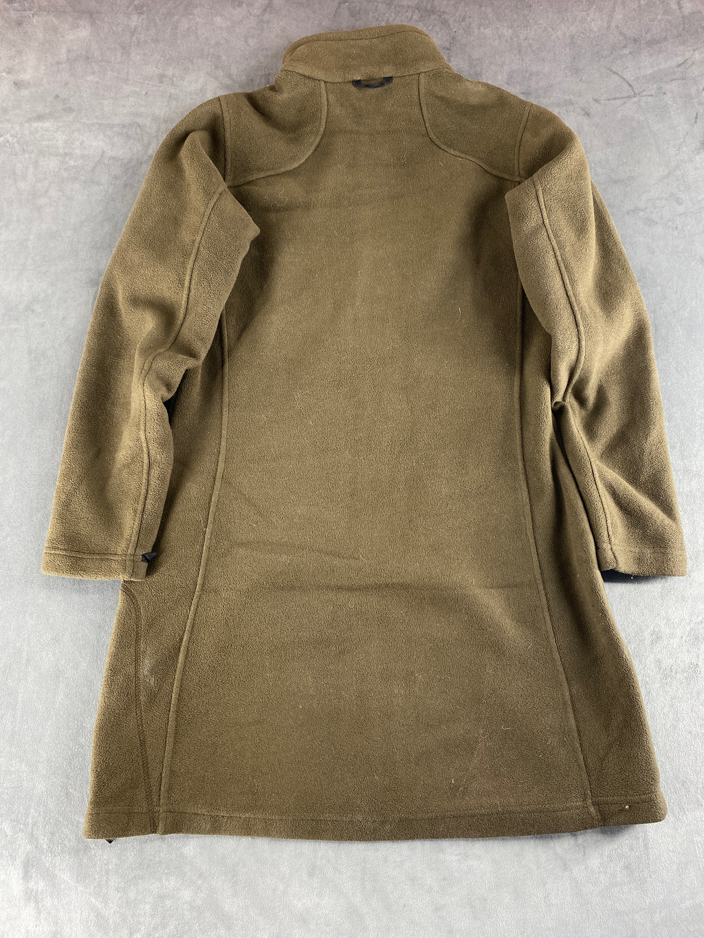 Giacca lunga in pile Jack Wolfskin verde militare – Donna Taglia M