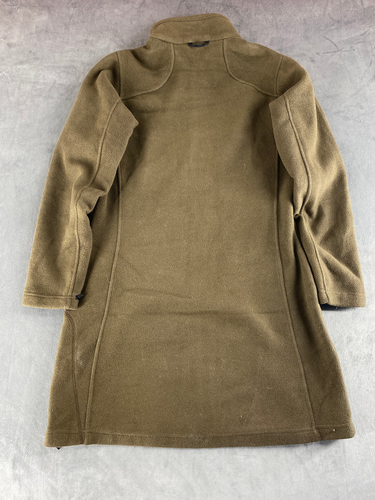 Giacca lunga in pile Jack Wolfskin verde militare – Donna Taglia M