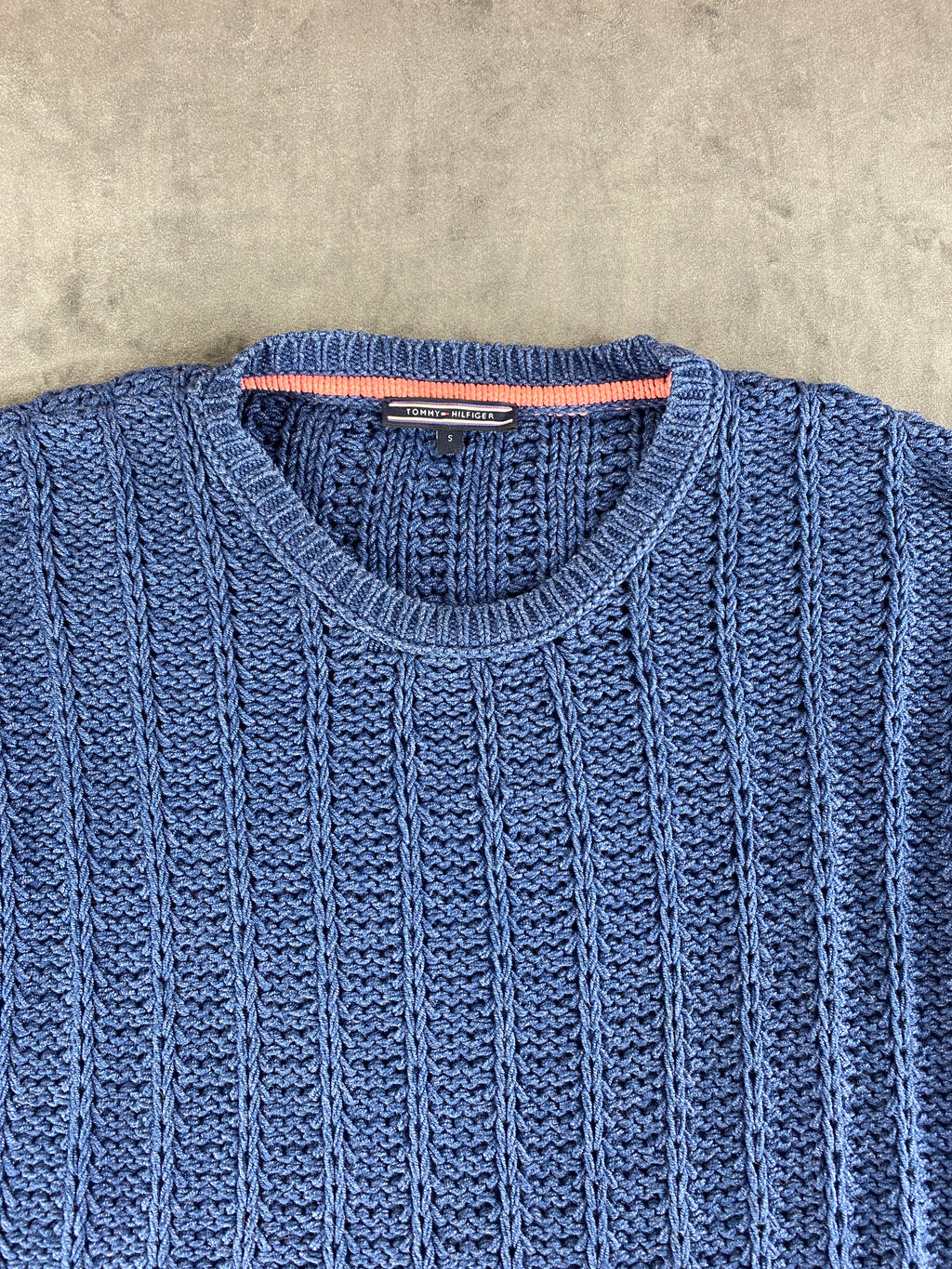 Maglione Tommy Hilfiger blu a coste – Donna Taglia S