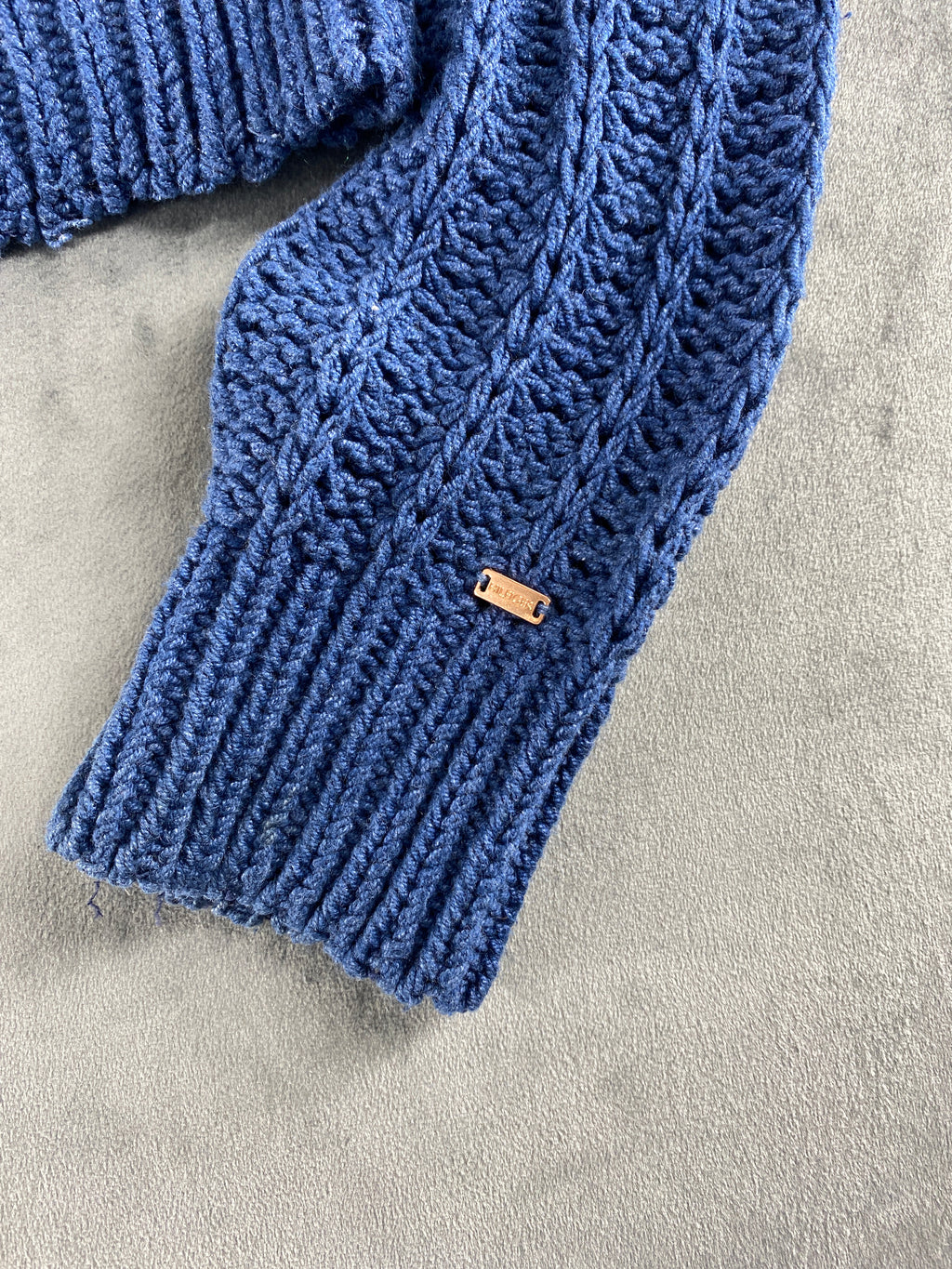 Maglione Tommy Hilfiger blu a coste – Donna Taglia S