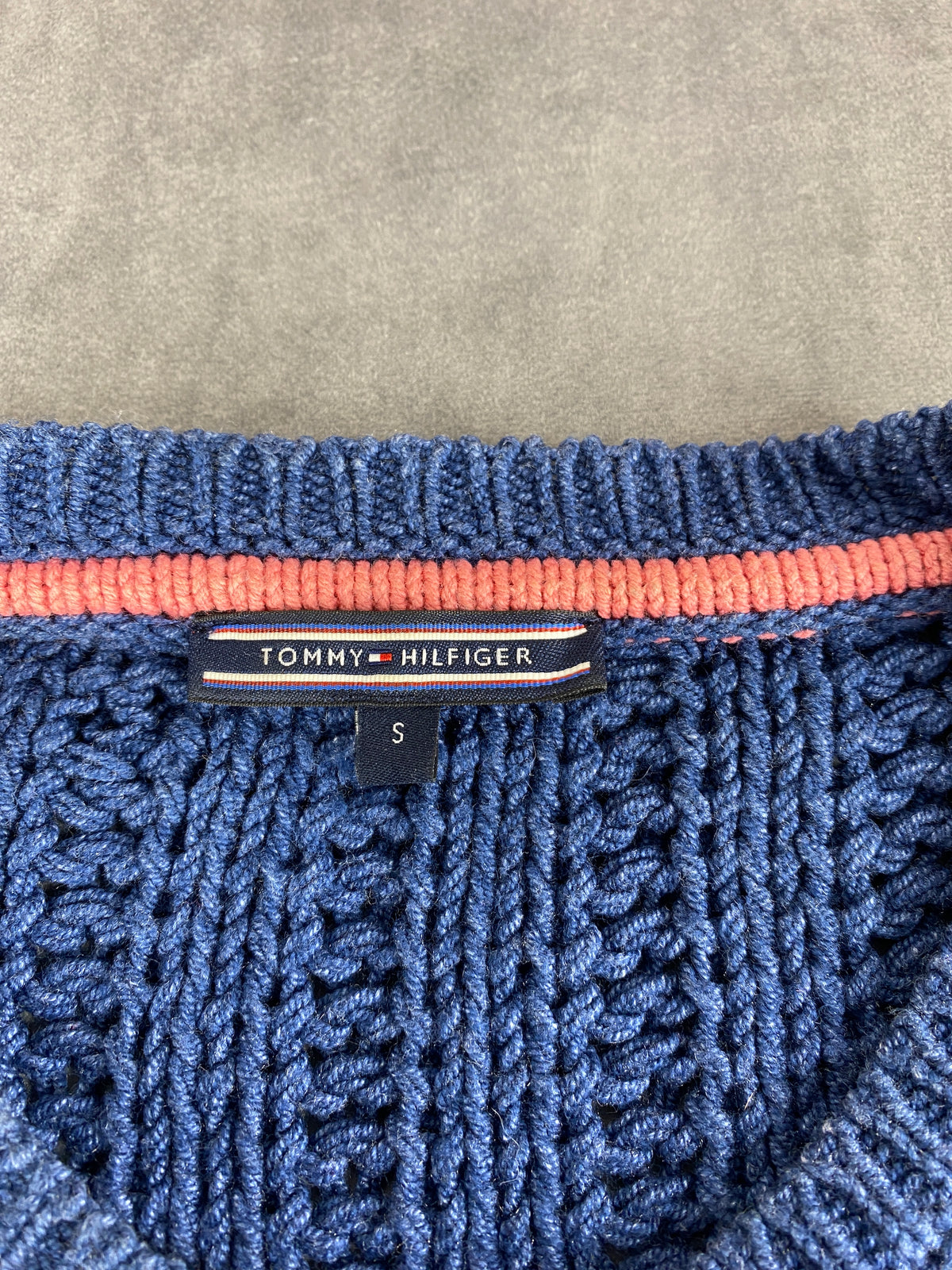 Maglione Tommy Hilfiger blu a coste – Donna Taglia S