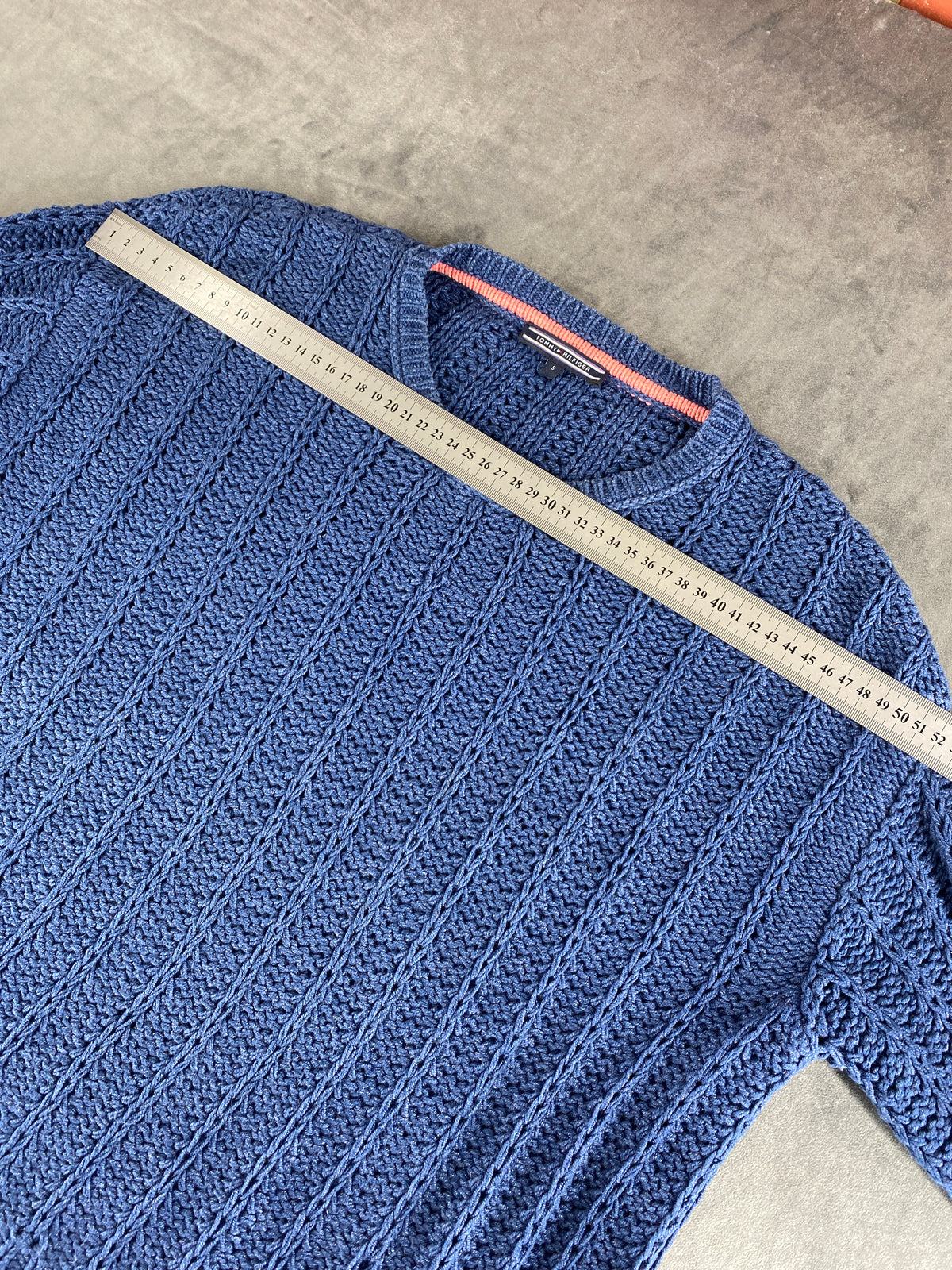 Maglione Tommy Hilfiger blu a coste – Donna Taglia S