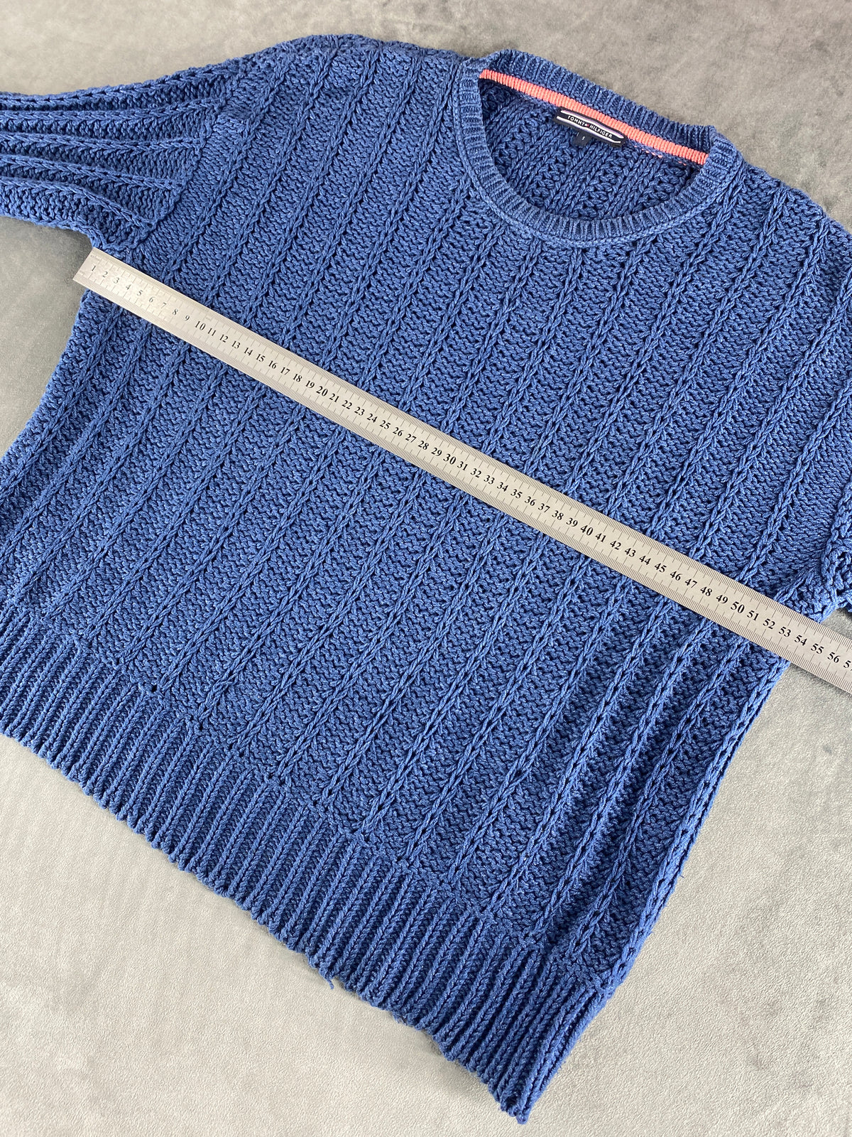 Maglione Tommy Hilfiger blu a coste – Donna Taglia S