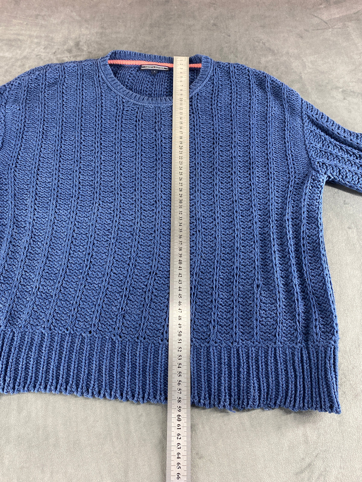 Maglione Tommy Hilfiger blu a coste – Donna Taglia S